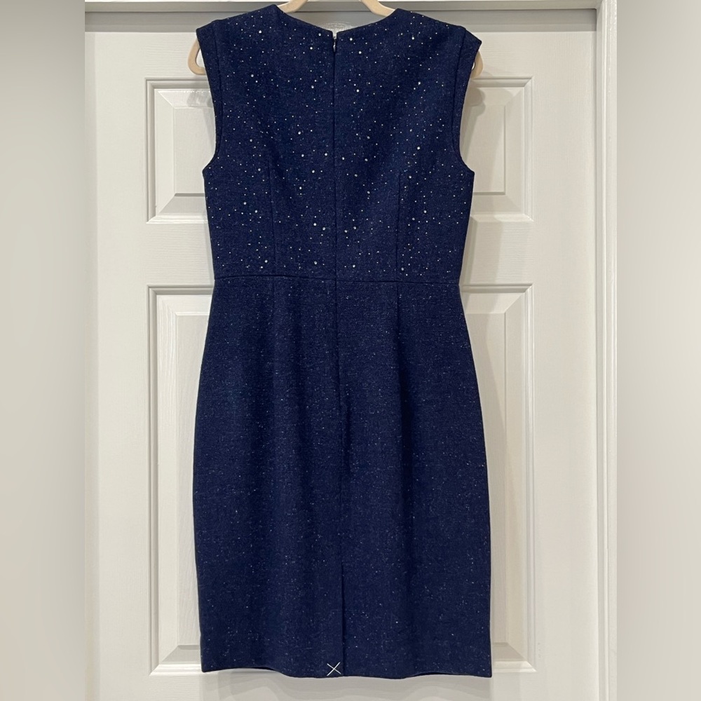 NWT J Crew Collection studded constellation sheath dress, size 6, dark blue - Picture 9 of 16